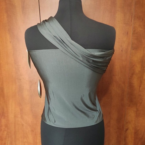 La Perla Strapless Drape Top new, gray, size M