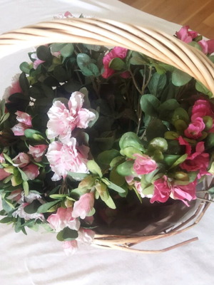 Basket with flowers like new