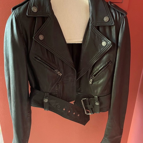Perfecto leather jacket John Galliano size 42 IT new, black