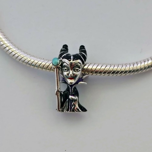 Charm Maleficent silver S925 with glow-in-the-dark enamel