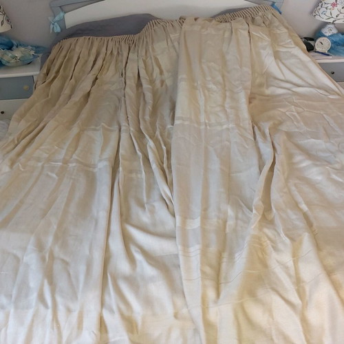 Beige solid color curtains 2.40m