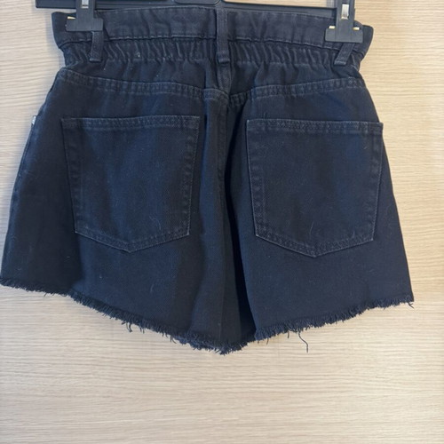 Bershka Black Denim Shorts High Rise Paperbag size S 36 like new