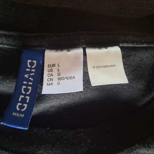 H&M Nirvana T-Shirt Large like new, comfortable fit