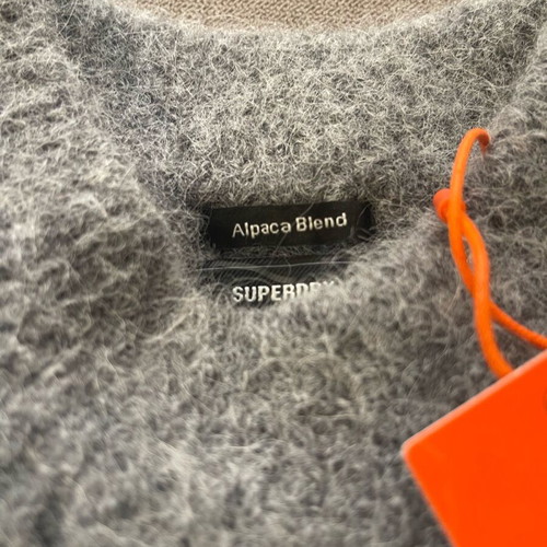 Superdry men's alpaca sweater xl new gray