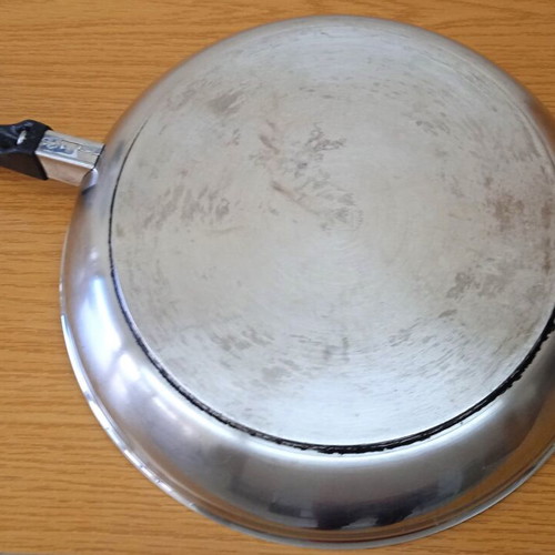 Vintage SEB Multipurpose Frying Pan Stainless Steel 18/10 29cm with Fissler Inox Lid used