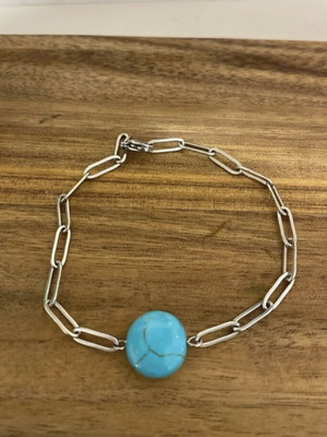 Summer bracelet new, silver and blue
