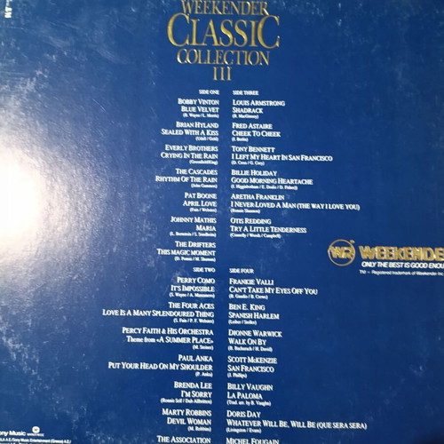 The Weekender Classic Collection III vinyl record like new