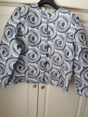Women's thin jacket like new, size L-XL, gray-blue-white tones