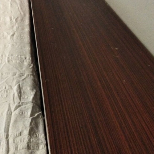 Double bed vintage used with storage headboard and wooden frame