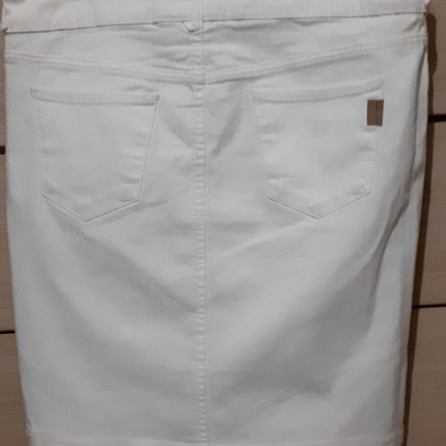 Mango white denim skirt Large 40 stretch like new