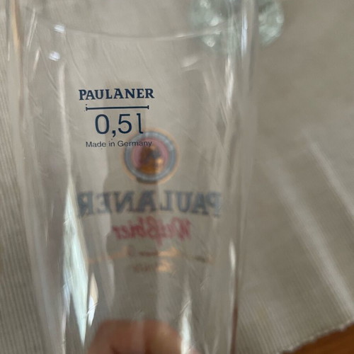 Paulaner beer glasses like new, 500ml capacity