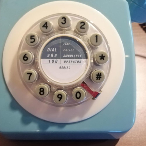 Retro style telephone 1960's 746 French Blue used, like new