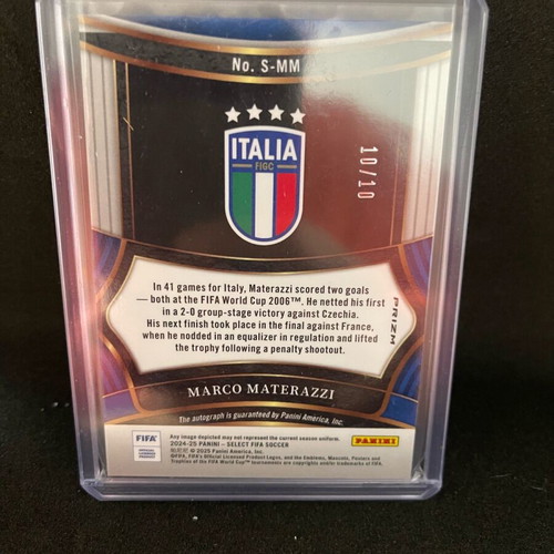 Marco Materazzi Gold Auto Serie A card like new