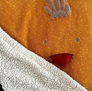 Κουβέρτα βρεφική Φλις χρώμα μουσταρδί unisex αγορασμένη από το Zara home