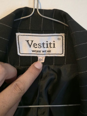 Vestiti Work Wear Black Pinstripe Jacket size 44 like new