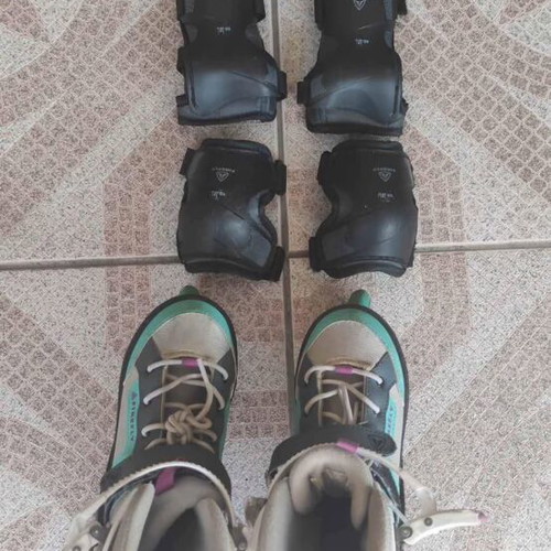 Children's rollers like new with knee and elbow protection, size 33-36
