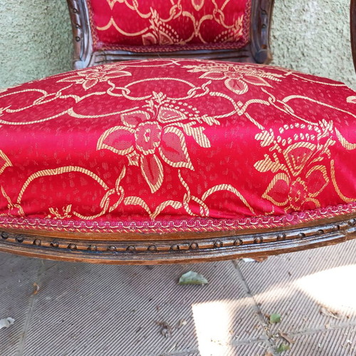 Louis XV chair used, decorative upholstery