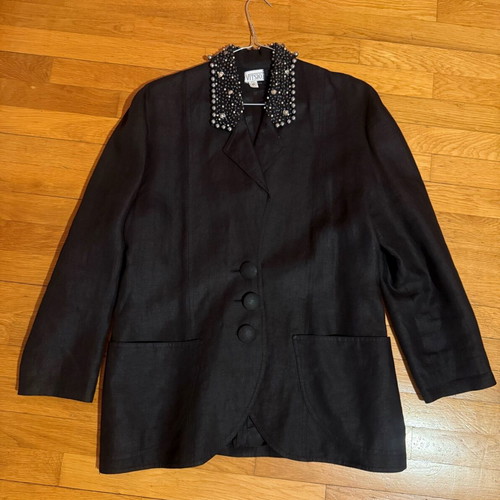 Vintage linen jacket Dorothy Calvin Ray size M