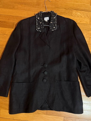 Vintage linen jacket Dorothy Calvin Ray size M