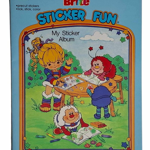 Vintage sticker album 80s Golden Rainbow Brite Sticker Fun new collectible