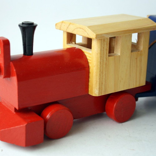 Wooden train with animal wagons Nilco 60cm vintage 90's new