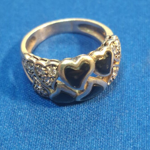 Silver ring with 925 stamp, new, adjustable sizes