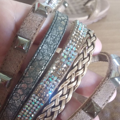 Women's sandals like new, size 37, multicolor with unique design