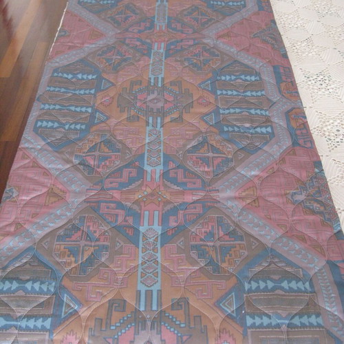 Cotton satin quilted bedspread for double bed like new