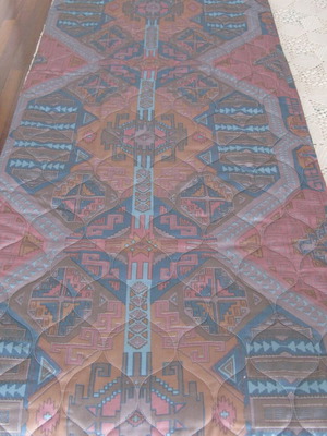 Cotton satin quilted bedspread for double bed like new