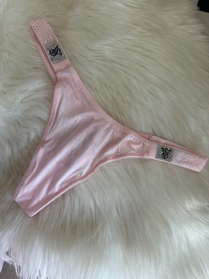 Victoria’s Secret thong string new with rhinestones in pink shade