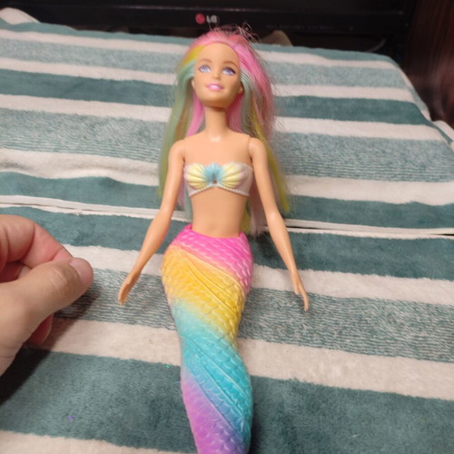 Barbie Dreamtopia Rainbow Transformation mermaid doll used