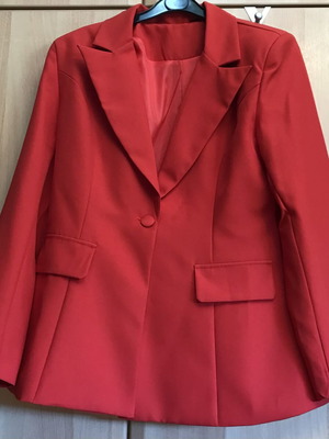 Red suit jacket and pants new, size S-M