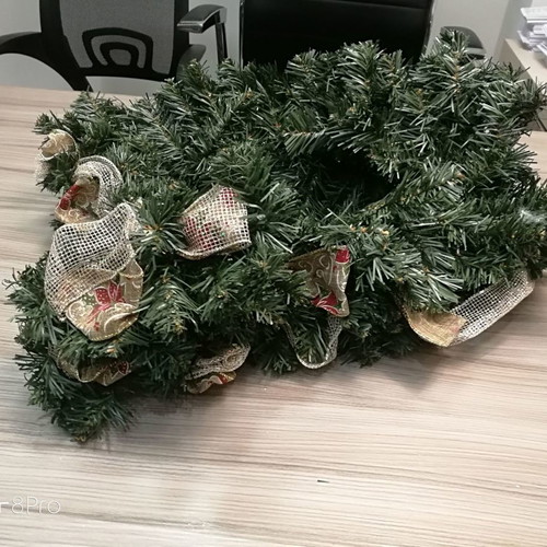 Christmas decorative garland used 100x20cm green