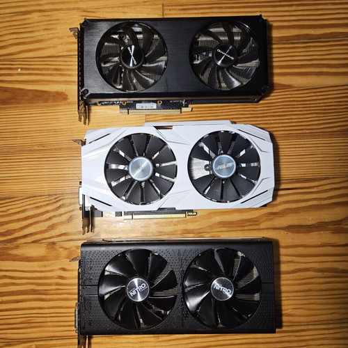 Graphics Cards RTX 3060 Ti, RX 480, GTX 1070 used for parts or repair