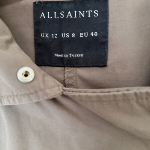 Allsaints women's parka jacket olive like new