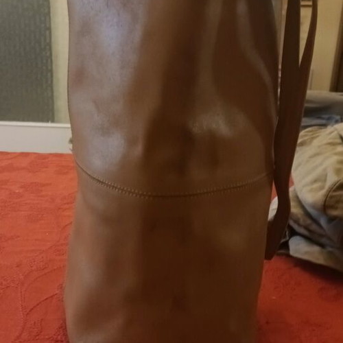 Kem leather shoulder bag used, vintage, beige