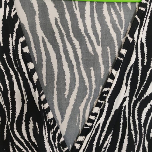 Karamella long zebra print dress with belt, one size