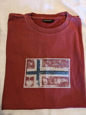 Κοντομάνικα αντρικά μπλουζάκια μεταχειρισμένα, πακέτο 4, Νο L, άσπρο και κόκκινο