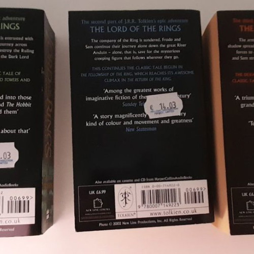 The Lord of the Rings Trilogy by JRR Tolkien paperback new