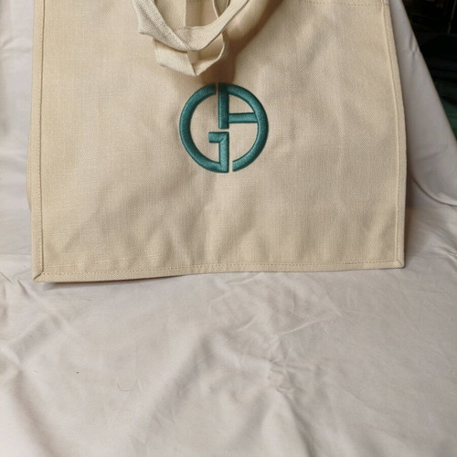 Georgio Armani beach bag new, handheld, white