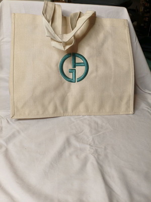 Georgio Armani beach bag new, handheld, white