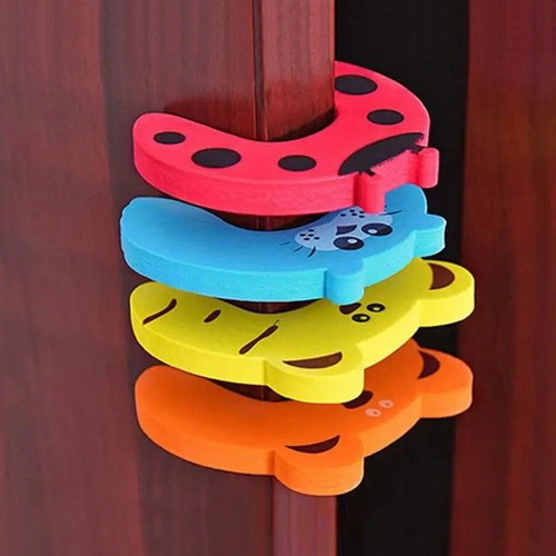 Baby Safety Door Stopper Finger Protector 10-Pack with Cute Animals