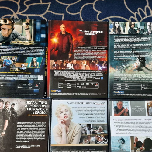 Hollywood Blockbuster DVD set like new with Greek subtitles, 10 movies