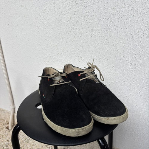 Nice Step casual men's shoes size 42 used black and dark blue suede