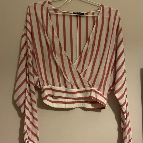 Summer blouse with elastic waist, size S