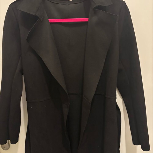Trench-coat velvet like new, black, size M