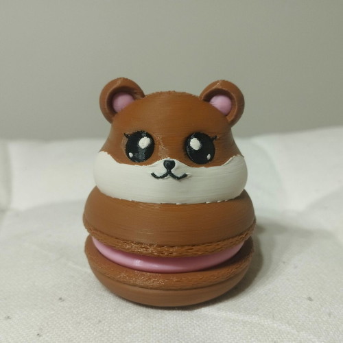 Macaron Hamster Fidget Clicker 3D printed new stress relief toy