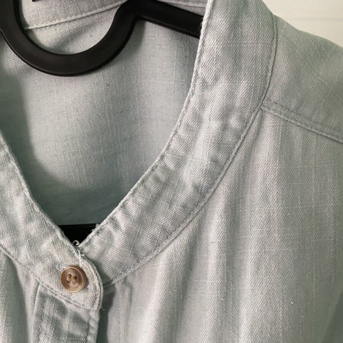 Long denim shirt like new, size L, blue