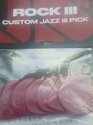 Σετ πέννες Dunlop Rock III Jazz III 6 τεμαχίων, 1,38 mm, καινούργιο