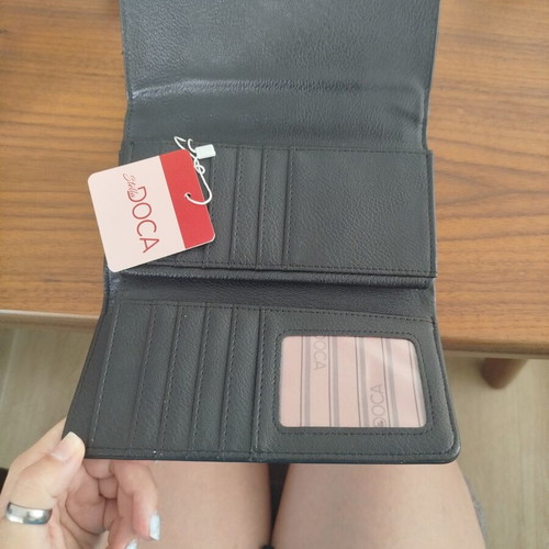 Stella Doca black wallet new with gold details